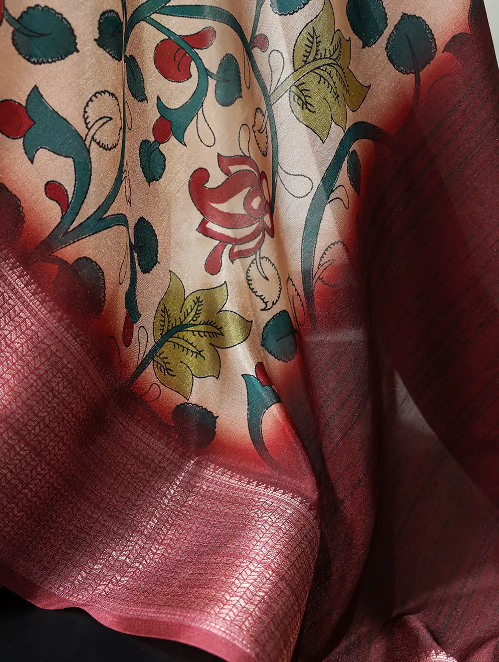YNF7015 Maroon : Saree Fabric Gadhawal Chex :Saree Work :Arca Work Blouse Fabric : Linen petti silk Party wear Designer Saree @1349 | Sarees, Bollywood Sarees, Creative Sarees, Designer Sarees, Modern Digital sarees, Party Wear Sarees