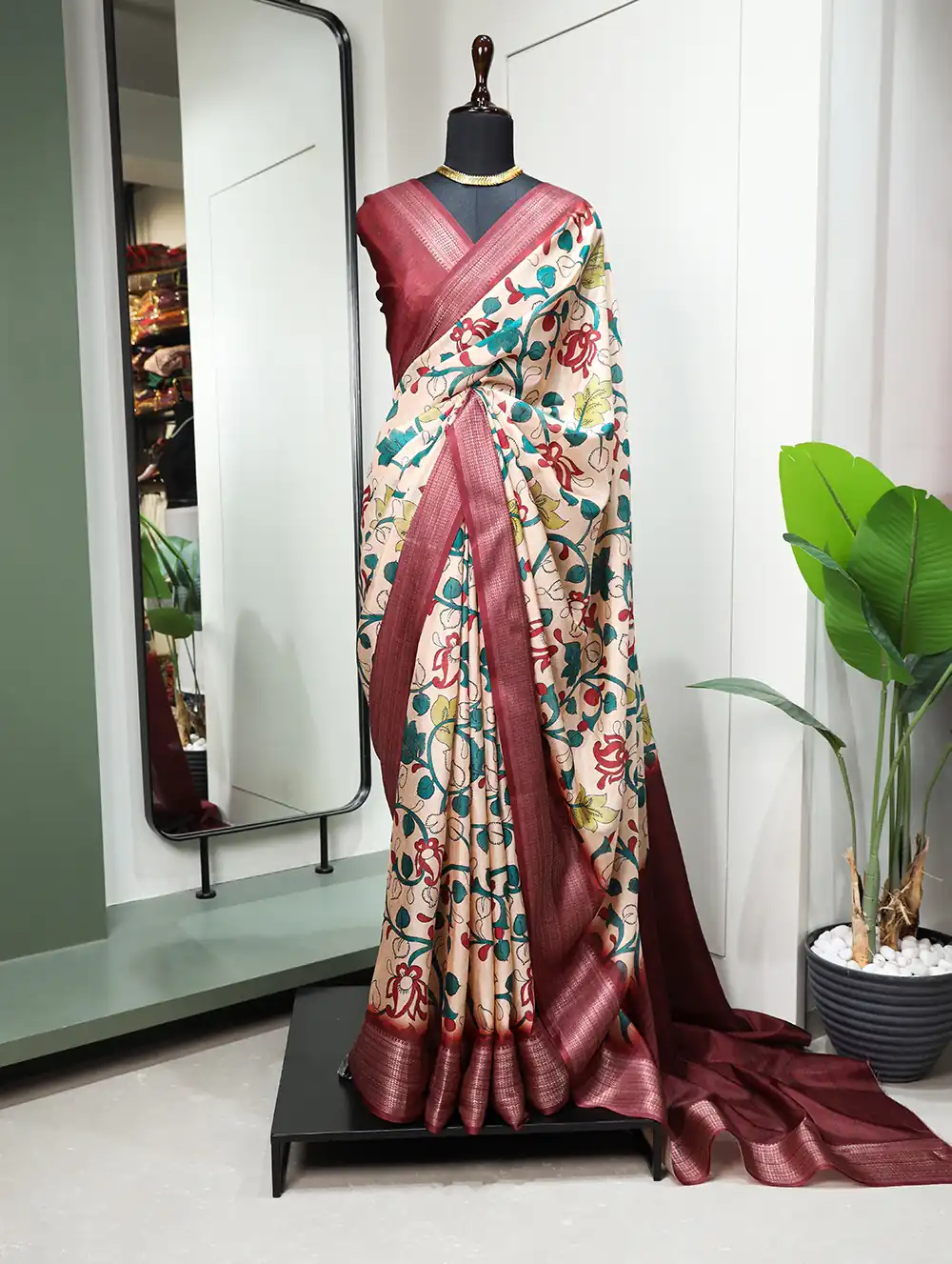YNF7015 Maroon : Saree Fabric Gadhawal Chex :Saree Work :Arca Work Blouse Fabric : Linen petti silk Party wear Designer Saree @1349 | Sarees, Bollywood Sarees, Creative Sarees, Designer Sarees, Modern Digital sarees, Party Wear Sarees
