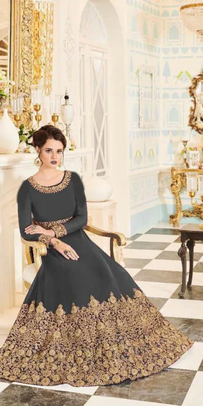  FC Veeda Black Color Georgette Coding Embroidery Stone  Work Anarkali Suit Wedding, Party, Festive events, etc. Expected Delivery  4-6 Working Days @1999/ | Anarkali Suits, Bollywood Anarkali, Creative-Anarkali, Designer Anarkali, Embroidered Anarkali, Party Wear Anarkali
