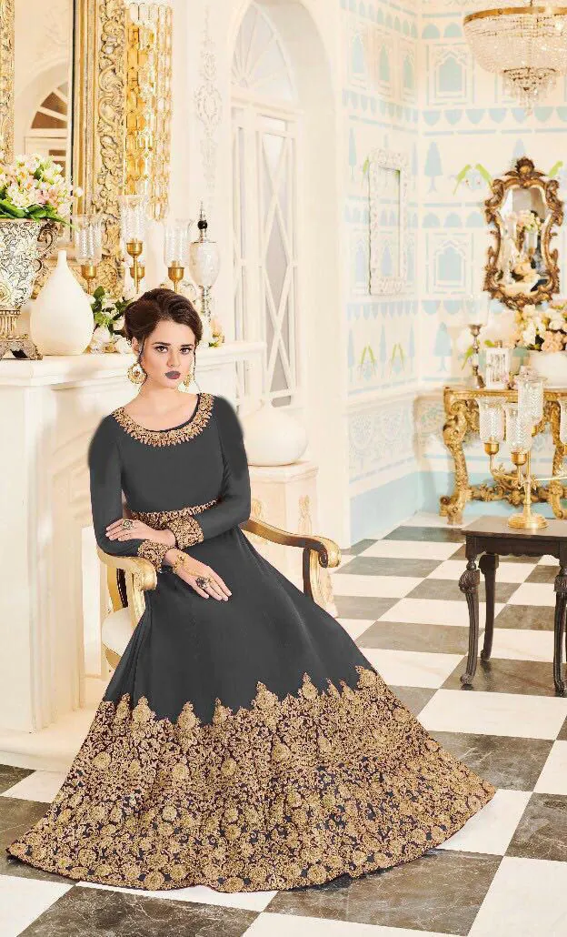  FC Veeda Black Color Georgette Coding Embroidery Stone  Work Anarkali Suit Wedding, Party, Festive events, etc. Expected Delivery  4-6 Working Days @1999/ | Anarkali Suits, Bollywood Anarkali, Creative-Anarkali, Designer Anarkali, Embroidered Anarkali, Party Wear Anarkali