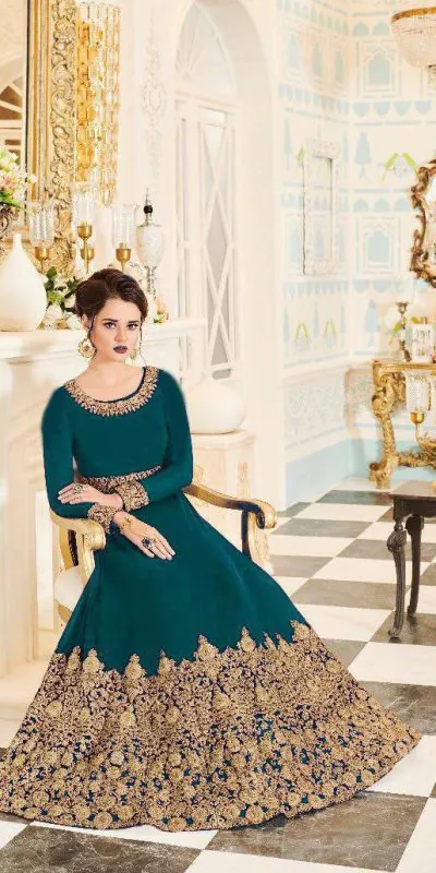  FC Veeda Peacock Green Color Georgette Coding Embroidery Stone Work Anarkali Suit Wedding, Party, Festive events . Expected Delivery 4-6 Working Days @1999/ | Anarkali Suits, Bollywood Anarkali, Creative-Anarkali, Designer Anarkali, Embroidered Anarkali, Party Wear Anarkali