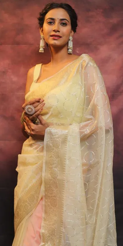 MS 438 White Color Nylon Organza Jacquard Multi Embroidered Saree Casual, Party Wear, Wedding, Events, Etc. Expected Delivery 4-6 Working Days 1599/- | Designer Sarees, Sarees, Bollywood Sarees, Creative Sarees, Embroidered Sarees, Ethnic Saree, Modern Digital sarees, Party Wear Sarees