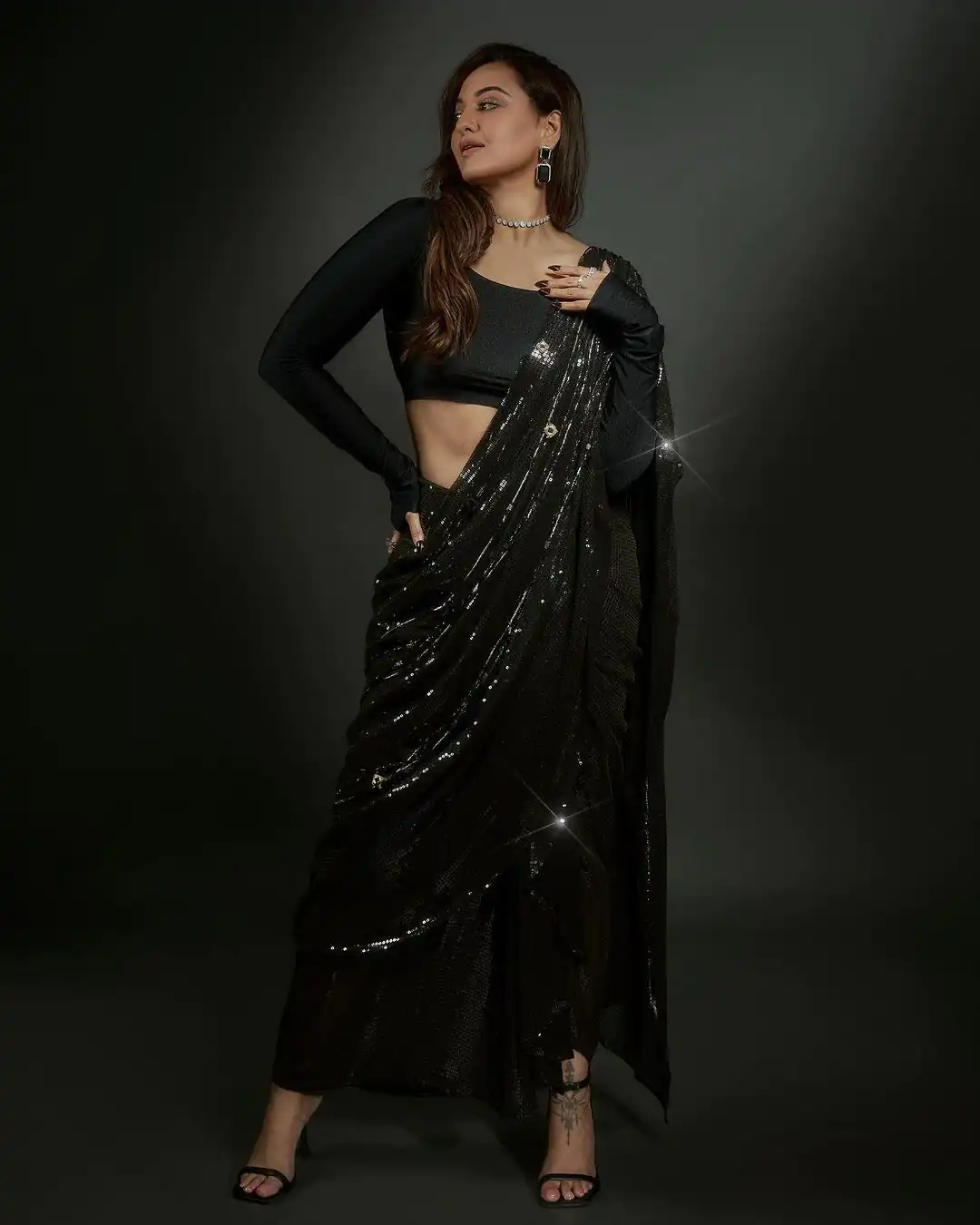 DF 3400 Black Georgette Heavy Sequins Embroidery Saree Casual, Party Wear, Wedding, Events, Festivals Wear Etc. Expected Delivery 4-6 Working Days 1699/- | Designer Sarees, Sarees, Bollywood Sarees, Creative Sarees, Embroidered Sarees, Ethnic Saree, Modern Digital sarees, Party Wear Sarees