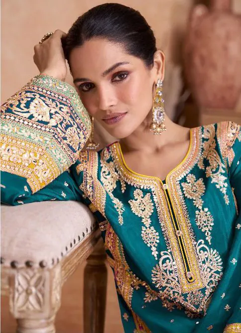 FC 7406 Blue Color Chinon Coding Embroidery Anarkali Suit Wedding, Party, Festive events, etc. Expected Delivery 4-6 Working Days @2849/ | Jump Suits, Salwar suit, Casual Suits, Creative suits, Designer Suits, Palazzo Suits, Party Wear Suits