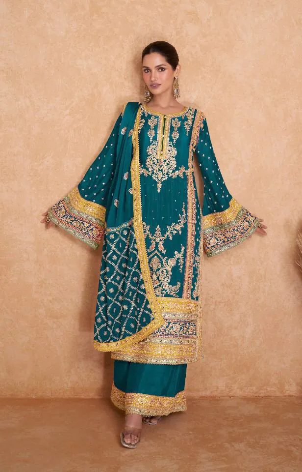 FC 7406 Blue Color Chinon Coding Embroidery Anarkali Suit Wedding, Party, Festive events, etc. Expected Delivery 4-6 Working Days @2849/ | Jump Suits, Salwar suit, Casual Suits, Creative suits, Designer Suits, Palazzo Suits, Party Wear Suits