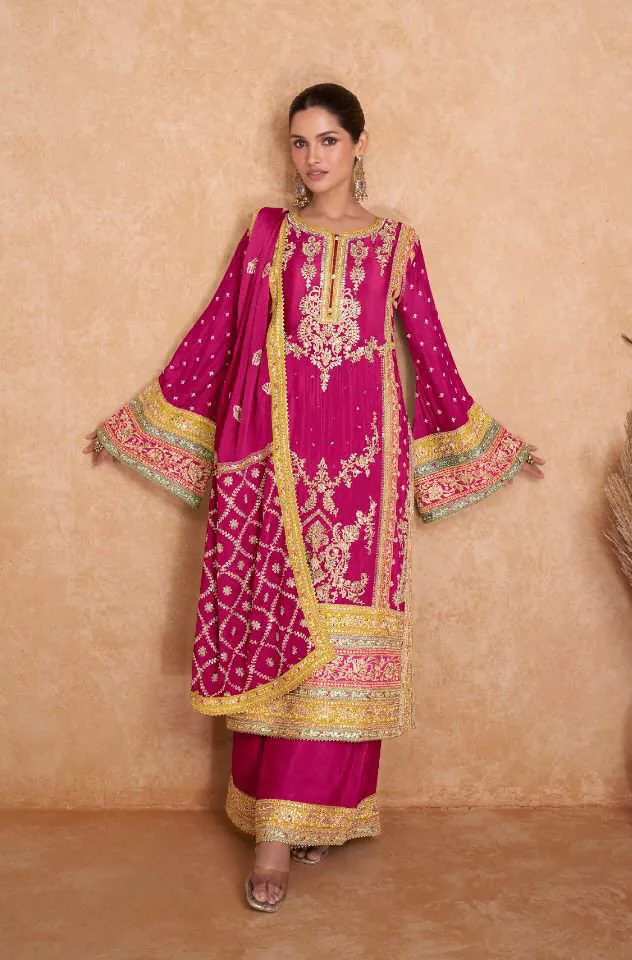  FC 7406 Pink Color Chinon Coding Embroidery Anarkali Suit Wedding, Party, Festive events, etc. Expected Delivery  4-6 Working Days @2849/ | Jump Suits, Salwar suit, Casual Suits, Creative suits, Designer Suits, Palazzo Suits, Party Wear Suits