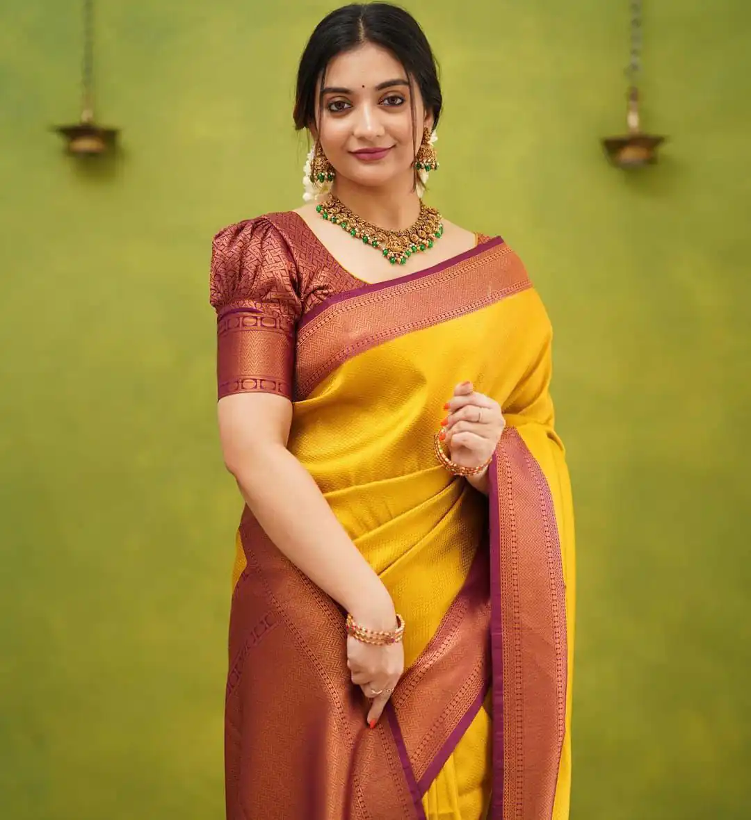 KP 4051 Yellow Color Soft Lichi Silk Cloth Rich Pallu All Over Saree Events Casual, Wedding, Festive, Events . Expected Delivery  4-6 Working Days @1399/- | Designer Sarees, Sarees, Bollywood Sarees, Creative Sarees, Embroidered Sarees, Ethnic Saree, Modern Digital sarees, Party Wear Sarees