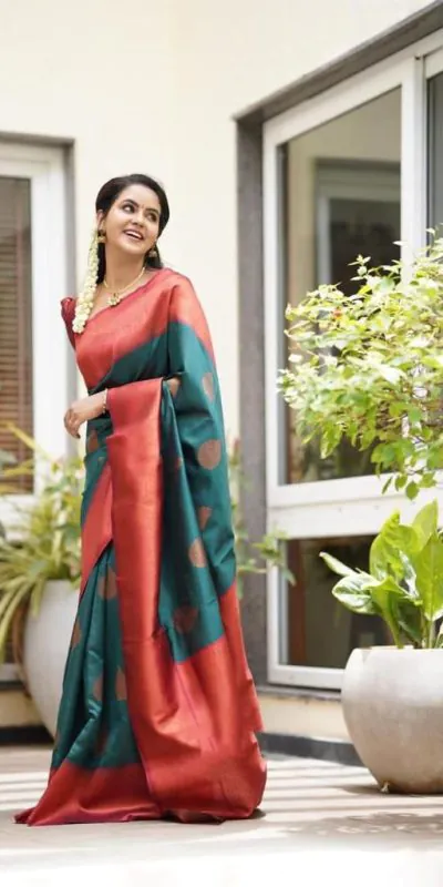 KP 4059 Peacock Green Color Soft Lichi Silk Rich Pallu All Over Saree Events Casual, Wedding, Festive, Events Etc. Expected Delivery  4-6 Working Days @1399 | Designer Sarees, Sarees, Bollywood Sarees, Creative Sarees, Embroidered Sarees, Ethnic Saree, Modern Digital sarees, Party Wear Sarees