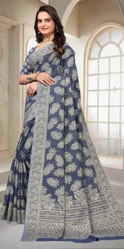 DDH Chikankari Blue Color Chikankari Cotton Line Work Saree Events Casual, Wedding, Festive, Events Etc. Expected Delivery  4-6 Working Days @1749 /- | Designer Sarees, Sarees, Bollywood Sarees, Creative Sarees, Embroidered Sarees, Ethnic Saree, Modern Digital sarees, Party Wear Sarees