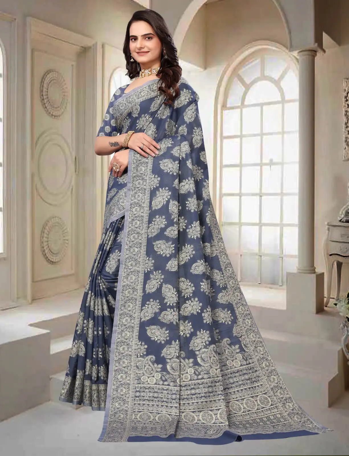 DDH Chikankari Blue Color Chikankari Cotton Line Work Saree Events Casual, Wedding, Festive, Events Etc. Expected Delivery  4-6 Working Days @1749 /- | Designer Sarees, Sarees, Bollywood Sarees, Creative Sarees, Embroidered Sarees, Ethnic Saree, Modern Digital sarees, Party Wear Sarees