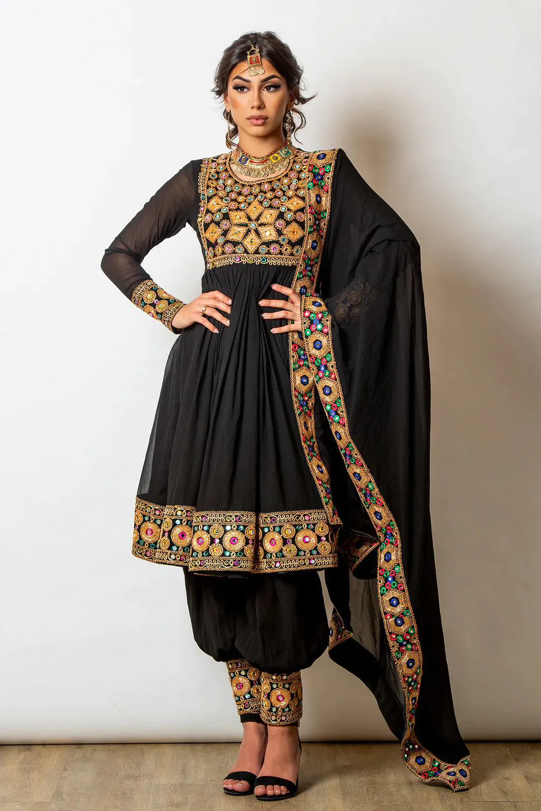 KD 1281 Black Color Faux Georgette Coding With Real Mirror Salwar Suit Casual, Party, Festive, Events Wedding Etc.  Expected Delivery 4-6 Working Days @2199/ | Salwar suit, Casual Suits, Creative suits, Designer Suits, Palazzo Suits, Party Wear Suits, Straight Suits