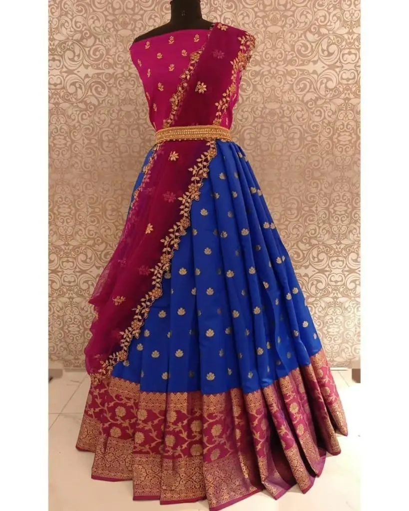 MS 77 Royal Blue Color Kanjivaram Silk Jacquard Zari Work Lehenga Choli Casual, Party Wear, Wedding, Events, Etc. Expected Delivery 4-6 Working Days 1499/- | Lehenga, Bollywood Lehenga, Creative Lehenga, Designer Lehenga, Embroidered Lehenga, Party Wear Lehenga