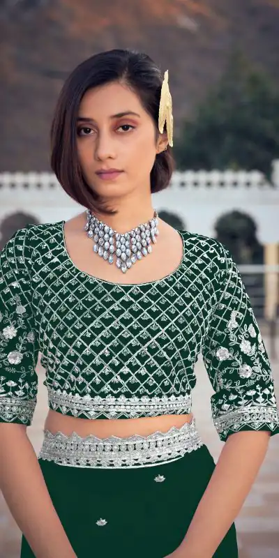 KT 244 Green Color Bright Organza Silk Sequence Work Saree Blouse: Bangalore Silk Casual, Party Wear, Wedding   Expected Delivery 4-6 Working Days@1899/- | Designer Sarees, Sarees, Bollywood Sarees, Creative Sarees, Embroidered Sarees, Party Wear Sarees