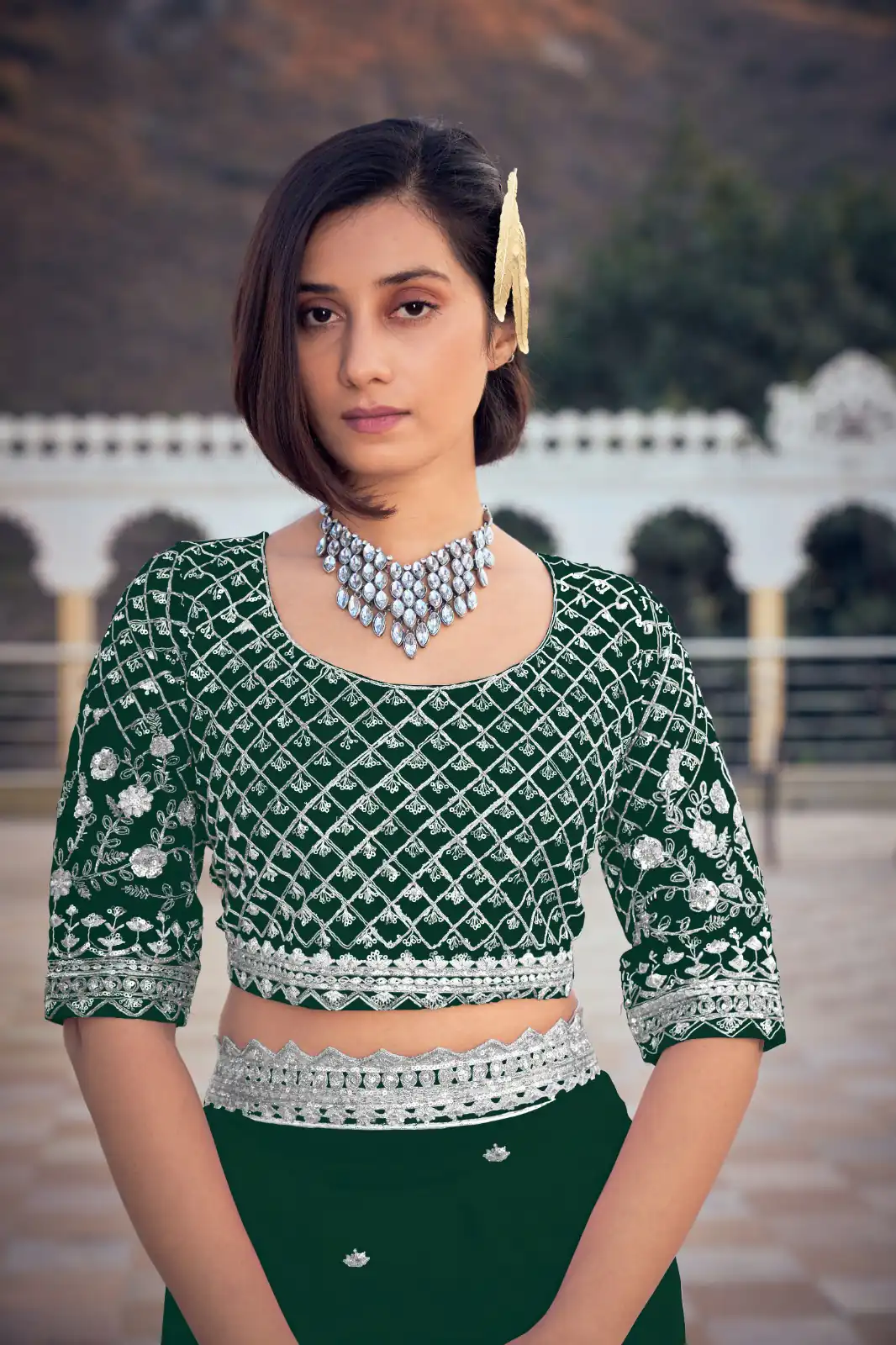 KT 244 Green Color Bright Organza Silk Sequence Work Saree Blouse: Bangalore Silk Casual, Party Wear, Wedding   Expected Delivery 4-6 Working Days@1899/- | Designer Sarees, Sarees, Bollywood Sarees, Creative Sarees, Embroidered Sarees, Party Wear Sarees