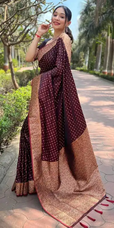 MS 436 Maroon Color Soft Lichi Silk Border And Rich Pallu Saree Casual, Party Wear, Wedding, Events, Etc. Expected Delivery 4-6 Working Days 1399/- | Designer Sarees, Sarees, Bollywood Sarees, Creative Sarees, Embroidered Sarees, Ethnic Saree, Modern Digital sarees, Party Wear Sarees