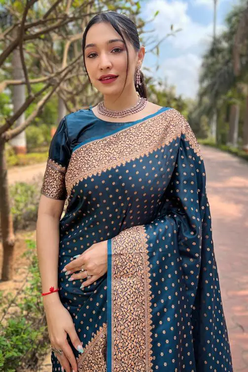 MS 436 Peacock Green Color Soft Lichi Silk Border And Rich Pallu Saree Casual, Party Wear, Wedding, Events, Etc. Expected Delivery 4-6 Working Days 1399/- | Designer Sarees, Sarees, Bollywood Sarees, Creative Sarees, Embroidered Sarees, Ethnic Saree, Modern Digital sarees, Party Wear Sarees