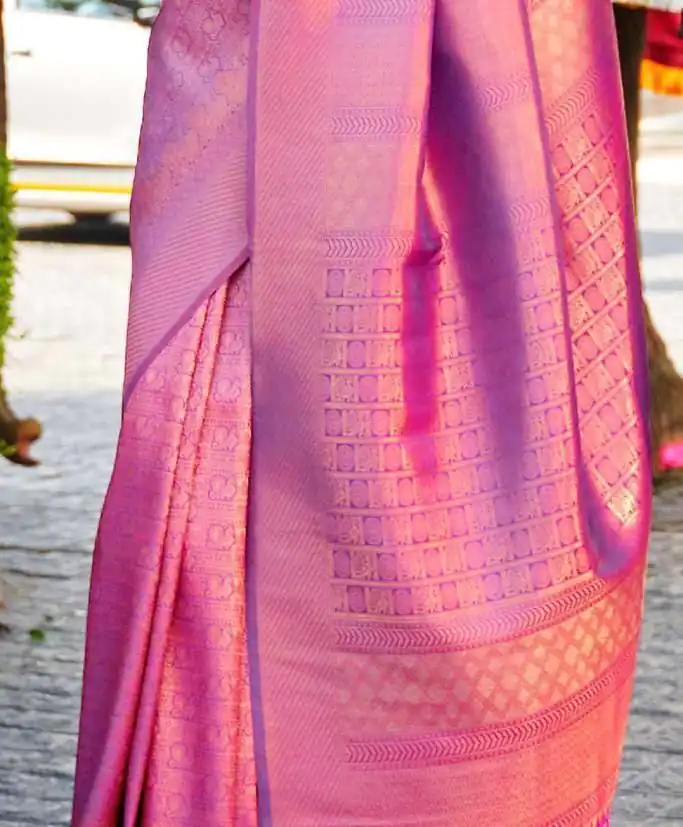 KP 5054  Pink Color Soft Lichi Silk Jacquard Rich Pallu Saree Casual, Party Wear, Wedding, Events Etc. Expected Delivery 4-6 Working Days @1349/- | Designer Sarees, Sarees, Bollywood Sarees, Creative Sarees, Embroidered Sarees, Ethnic Saree, Modern Digital sarees, Party Wear Sarees