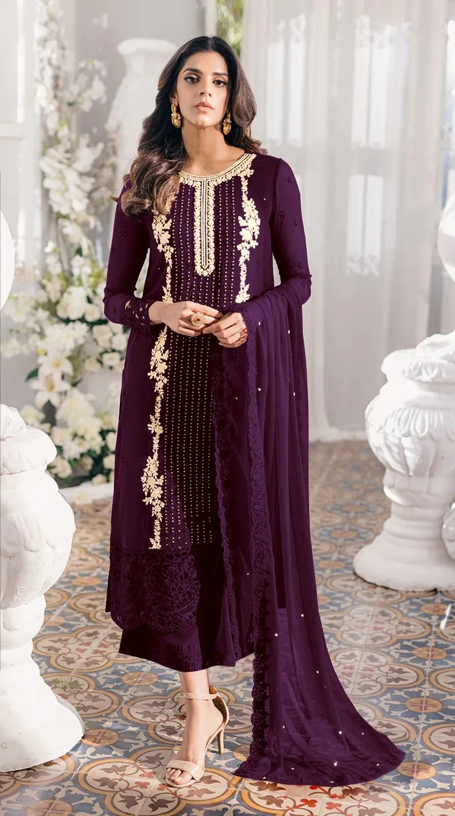 FC Mariya 1032 Purple Color Heavy Georgette Embroidery Anarkali Suit Wedding, Party, Festive events, etc. Expected Delivery  4-6 Working Days @1949/- | Anarkali Suits, Bollywood Anarkali, Creative-Anarkali, Designer Anarkali, Embroidered Anarkali, Party Wear Anarkali
