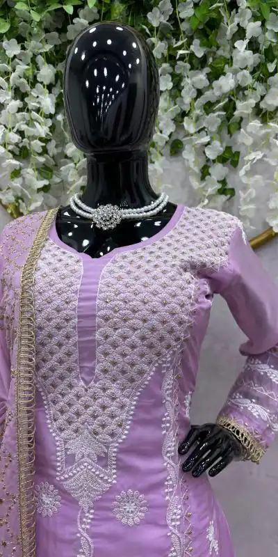 RTC 5689 Purple Color Tabby Organza Thread Sequence Work Kurti Casual, Wedding, Party, Festive, Events Etc. Expected Delivery 4-6 Working Days @1999/- | Kurti, Bollywood Kurti, Creative Kurtis, Designer Kurti, Party Wear Kurti, Selfie Kurti
