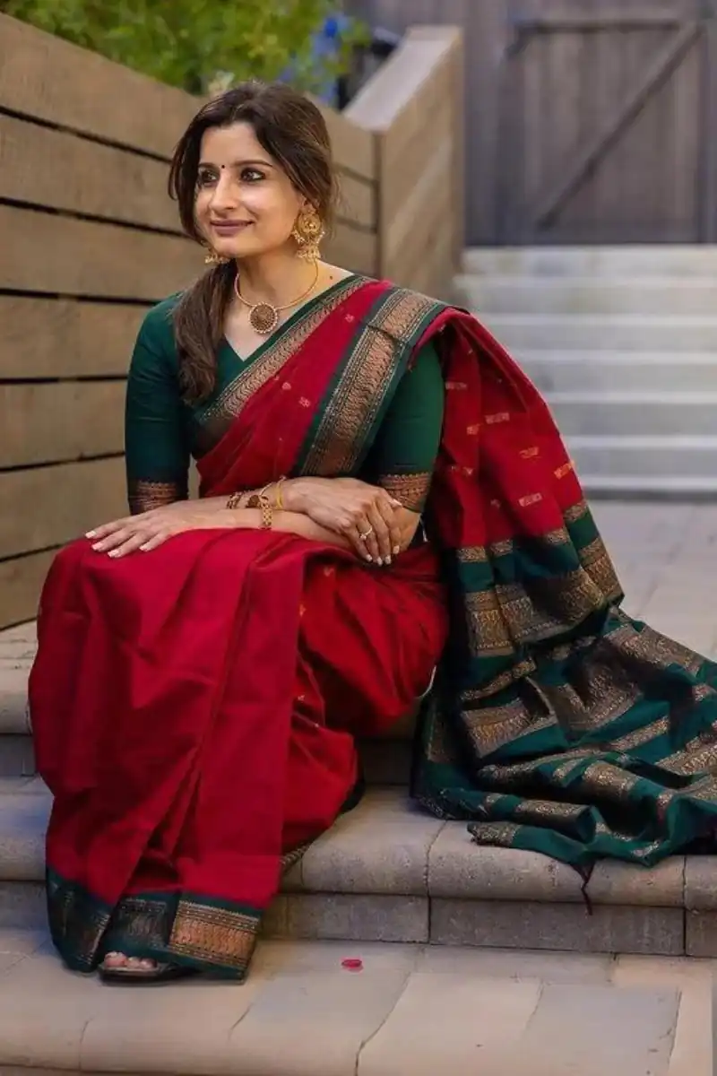 KP - 5044 Red Color Soft Lichi Silk Jacquard On All Over Saree Casual, Party Wear, Wedding, Events Etc. Expected Delivery 4-6 Working Days @1449/- | Designer Sarees, Embroidered Sarees, Sarees, Bollywood Sarees, Creative Sarees, Ethnic Saree, Modern Digital sarees, Party Wear Sarees