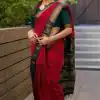 Red Soft Silk Saree with Pallu Work