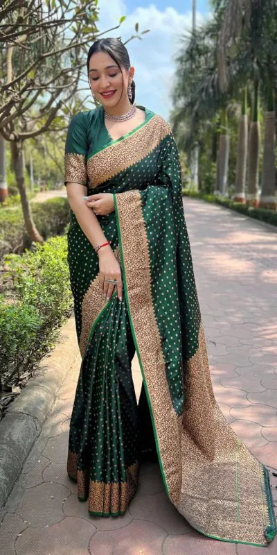 MS 436 Stone Green Color Soft Lichi Silk Border And Rich Pallu Saree Casual, Party Wear, Wedding, Events, Etc. Expected Delivery 4-6 Working Days 1399/- | Designer Sarees, Sarees, Bollywood Sarees, Creative Sarees, Embroidered Sarees, Ethnic Saree, Modern Digital sarees, Party Wear Sarees