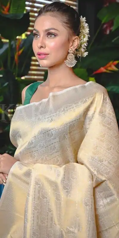 KP 5054 White Color Soft Lichi Silk Jacquard Rich Pallu Saree Casual, Party Wear, Wedding, Events Etc. Expected Delivery 4-6 Working Days @1349/- | Designer Sarees, Sarees, Bollywood Sarees, Creative Sarees, Embroidered Sarees, Ethnic Saree, Modern Digital sarees, Party Wear Sarees