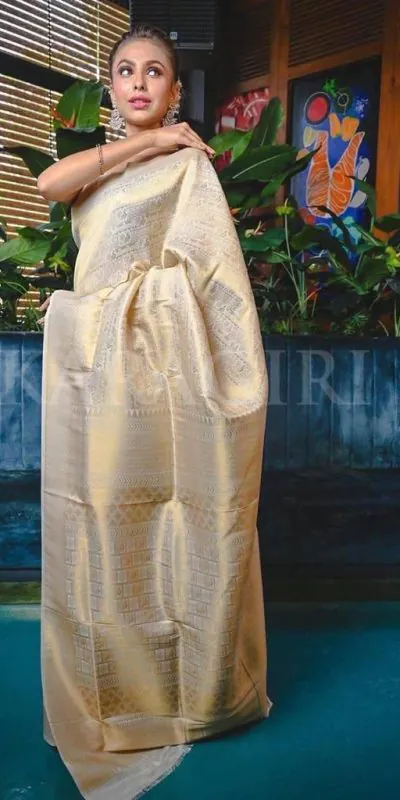 KP 5054 White Color Soft Lichi Silk Jacquard Rich Pallu Saree Casual, Party Wear, Wedding, Events Etc. Expected Delivery 4-6 Working Days @1349/- | Designer Sarees, Sarees, Bollywood Sarees, Creative Sarees, Embroidered Sarees, Ethnic Saree, Modern Digital sarees, Party Wear Sarees