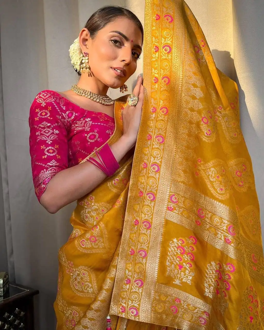 KP 5069 Yellow Color Soft Lichi Silk Cloth Rich Pallu All Over Saree Events Casual, Wedding, Festive, Events . Expected Delivery  4-6 Working Days @1549/- | Designer Sarees, Sarees, Bollywood Sarees, Creative Sarees, Embroidered Sarees, Ethnic Saree, Modern Digital sarees, Party Wear Sarees