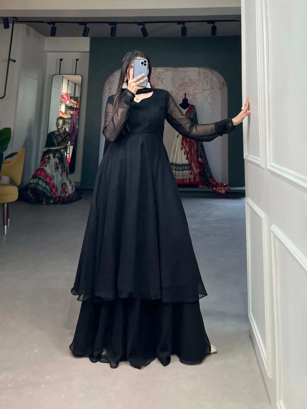 YNF3502 Black Color Georgette Plain Top Plain Plaza And Dupatta Casual, Wedding, Party, Festive, Events Etc.  Expected Delivery  4-6 Working Days @1999/- | Jump Suits, Salwar suit, Casual Suits, Creative suits, Designer Suits, Palazzo Suits, Party Wear Suits, Patiala Suits, Straight Suits