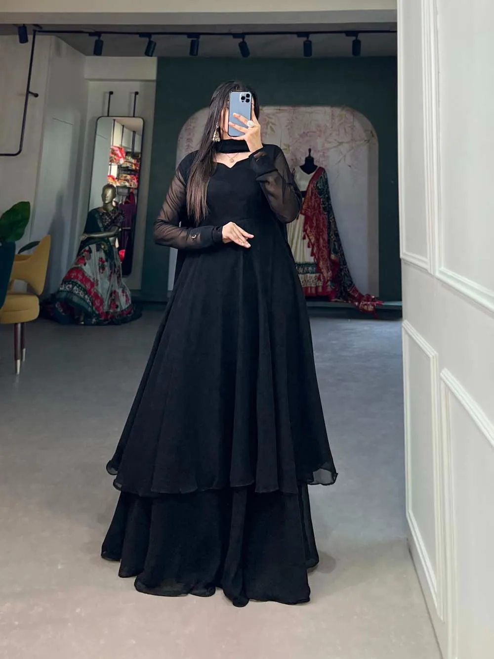 YNF3502 Black Color Georgette Plain Top Plain Plaza And Dupatta Casual, Wedding, Party, Festive, Events Etc.  Expected Delivery  4-6 Working Days @1999/- | Jump Suits, Salwar suit, Casual Suits, Creative suits, Designer Suits, Palazzo Suits, Party Wear Suits, Patiala Suits, Straight Suits