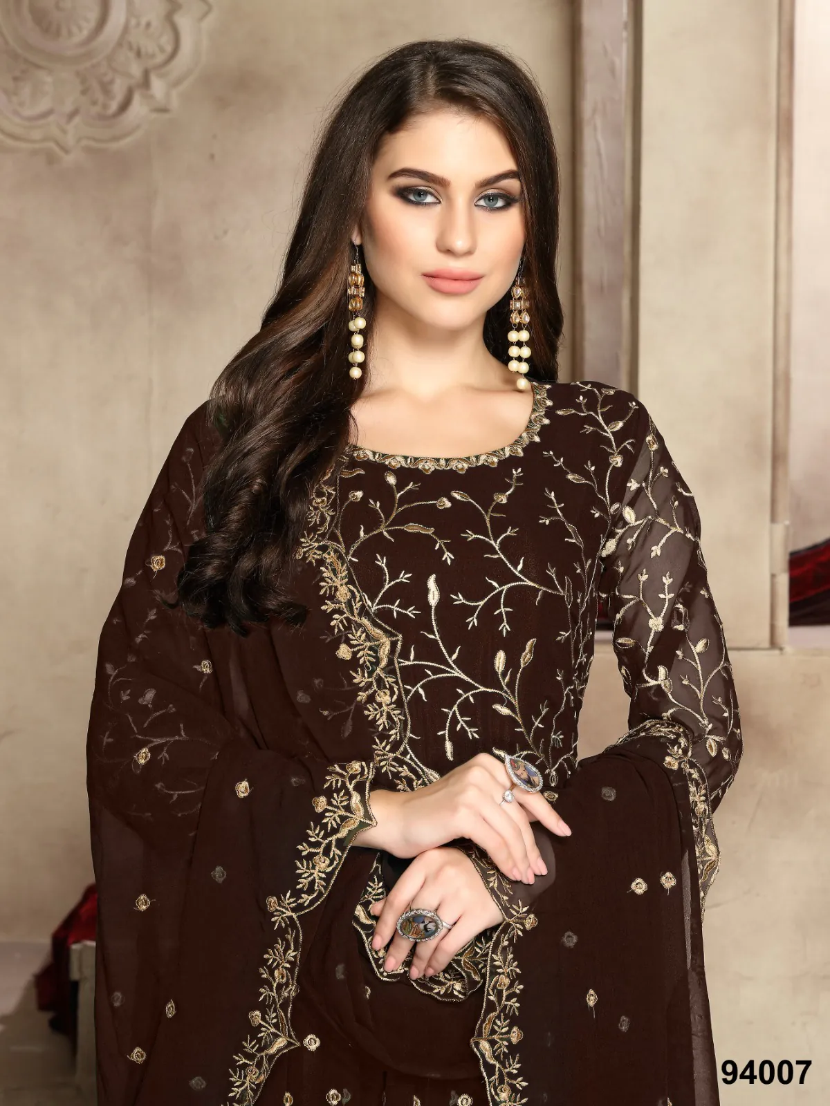  FC 94008 coffee Color Georgette Multi Thread Zari Stich Anarkali Suit Wedding, Party, Festive events, etc. Expected Delivery  4-6 Working Days @2149/- | Anarkali Suits, Bollywood Anarkali, Creative-Anarkali, Designer Anarkali, Embroidered Anarkali, Party Wear Anarkali
