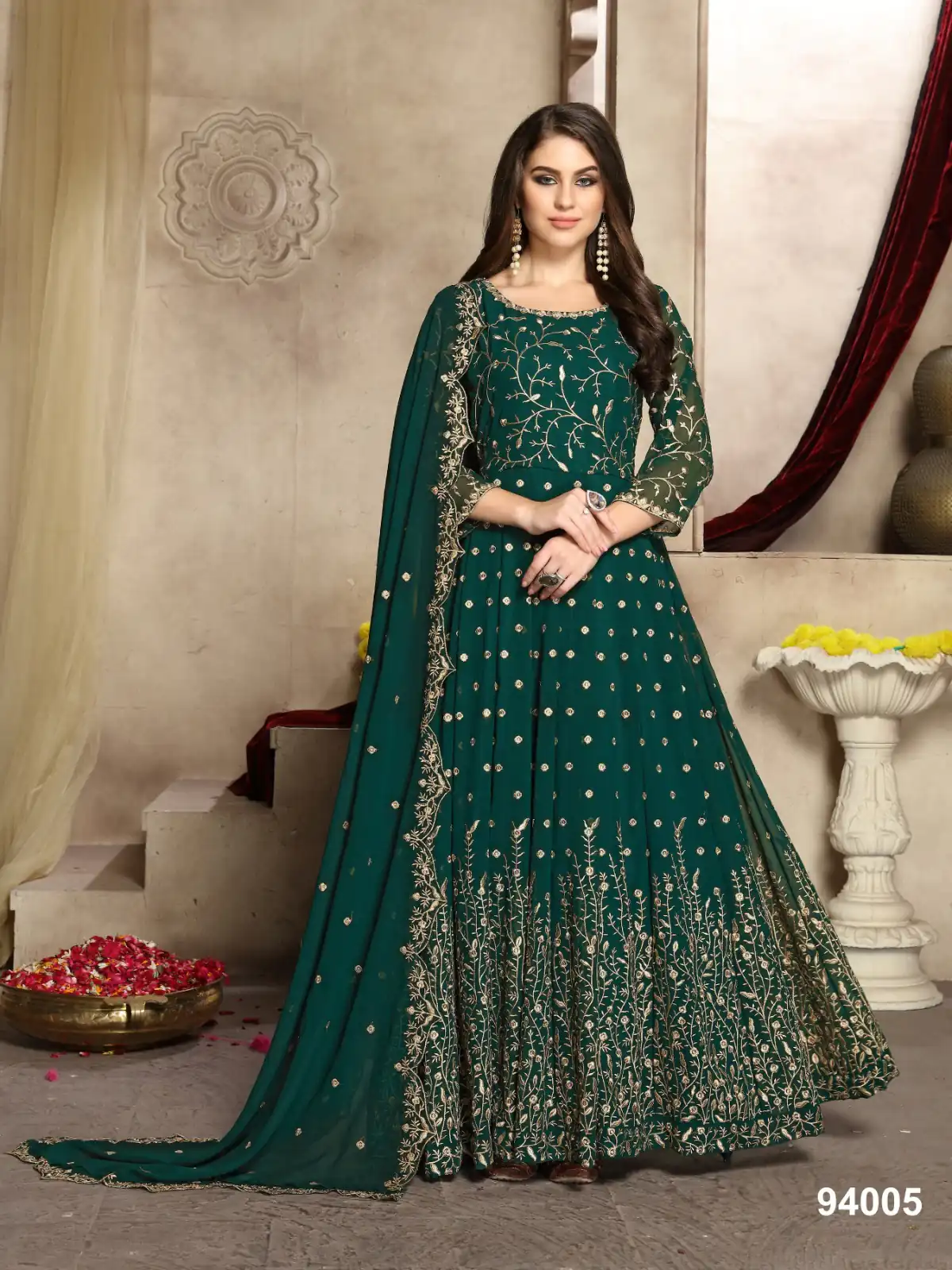 FC 94004 Green Color Georgette Multi Thread Zari Stich Anarkali Suit Wedding, Party, Festive events, etc. Expected Delivery  4-6 Working Days @2149/- | Anarkali Suits, Bollywood Anarkali, Creative-Anarkali, Designer Anarkali, Embroidered Anarkali, Party Wear Anarkali