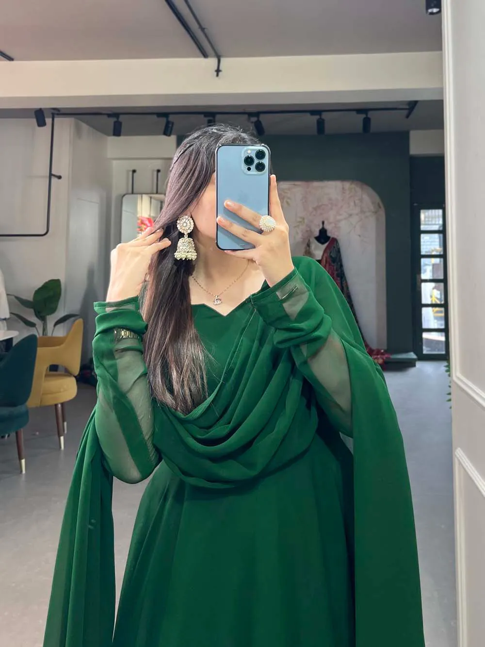 YNF3502 Green Color Georgette Plain Top Plain Plaza And Dupatta Casual, Wedding, Party, Festive, Events Etc.  Expected Delivery  4-6 Working Days @1999/- | Jump Suits, Salwar suit, Casual Suits, Creative suits, Designer Suits, Palazzo Suits