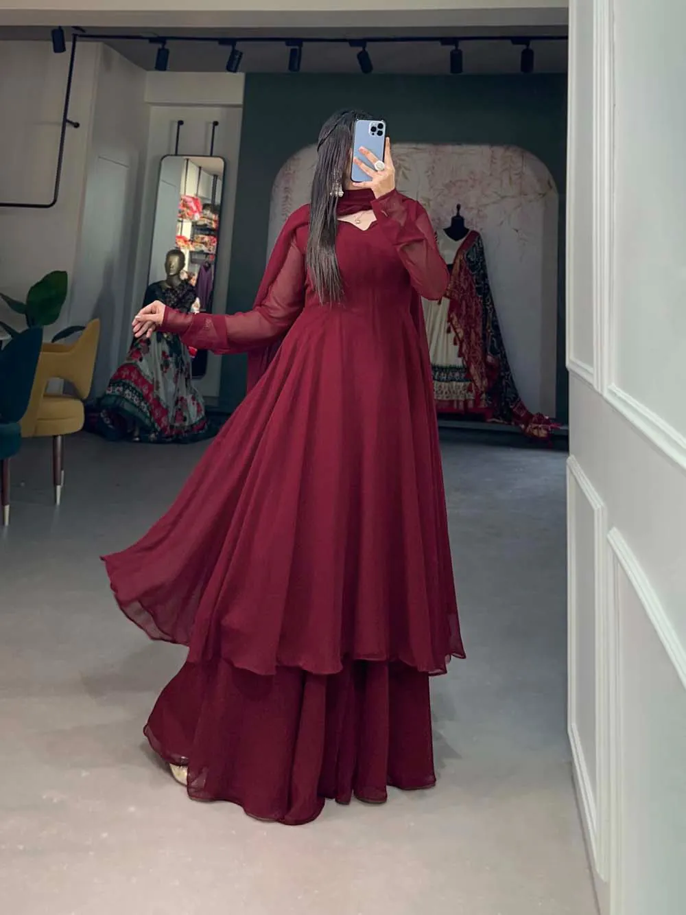 YNF3502 Maroon Color Georgette Plain Top Plain Plaza And Dupatta Casual, Wedding, Party, Festive, Events Etc.  Expected Delivery  4-6 Working Days @1999/- | Jump Suits, Salwar suit, Casual Suits, Creative suits, Designer Suits, Palazzo Suits, Party Wear Suits, Patiala Suits, Straight Suits
