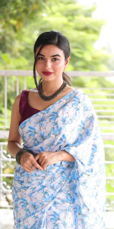 Veechis 105 Light Blue Heavy Devsena Soft Silk Saree Digital Print Saree Casual, Party , Festive, Events Etc. Expected Delivery 4-6 Working Days @1499/- | Designer Sarees, Sarees, Bollywood Sarees, Creative Sarees, Embroidered Sarees, Modern Digital sarees, Party Wear Sarees