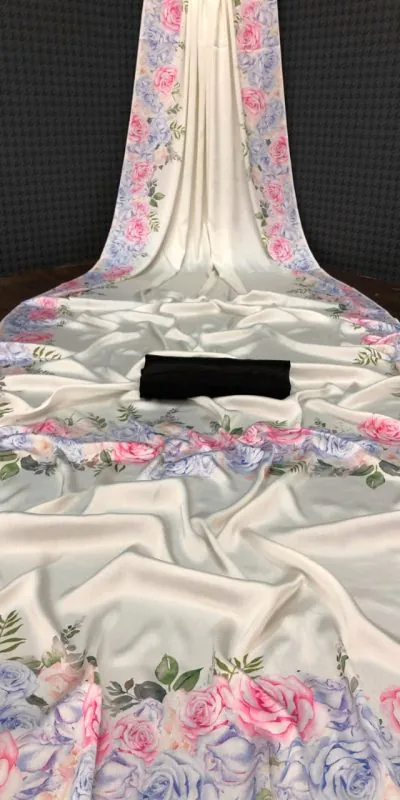 Veechis AROHI Cream Heavy Devsena Soft Silk Saree Digital Print Saree Casual, Party , Festive, Events Etc. Expected Delivery 4-6 Working Days @1499 | Designer Sarees, Sarees, Bollywood Sarees, Creative Sarees, Embroidered Sarees, Modern Digital sarees, Party Wear Sarees