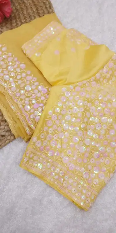 SF Salaar 263 Yellow Color Pure Soft Tabby Organza Butta Nd Work Saree Casual, Wedding, Festive, Events Etc. Expected Delivery 4-6 Working Days @2149/- | Designer Sarees, Sarees, Bollywood Sarees, Creative Sarees, Embroidered Sarees, Ethnic Saree, Modern Digital sarees, Party Wear Sarees