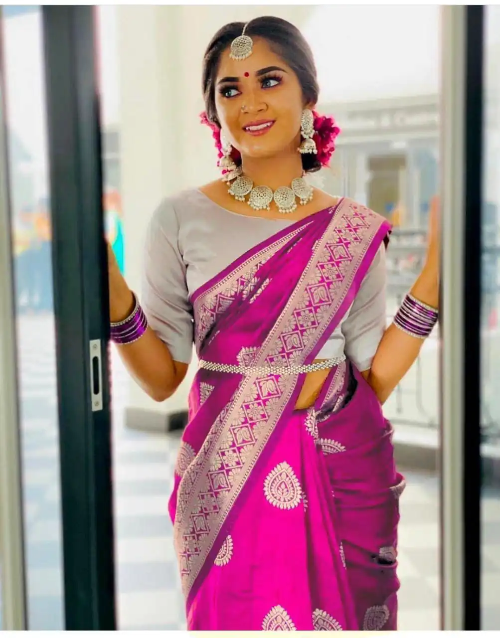 MS 437 Pink Color Soft Lichi Silk Border And Rich Pallu Saree Casual, Party Wear, Wedding, Events, Etc. Expected Delivery 4-6 Working Days 1399/- | Designer Sarees, Sarees, Bollywood Sarees, Creative Sarees, Embroidered Sarees, Ethnic Saree, Modern Digital sarees, Party Wear Sarees