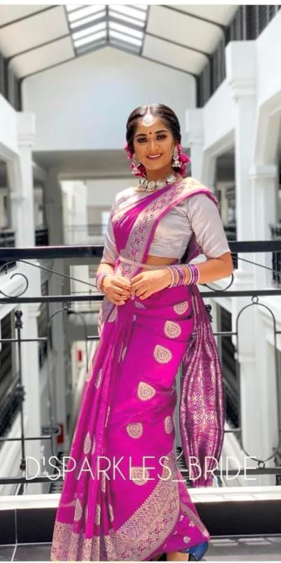 MS 437 Pink Color Soft Lichi Silk Border And Rich Pallu Saree Casual, Party Wear, Wedding, Events, Etc. Expected Delivery 4-6 Working Days 1399/- | Designer Sarees, Sarees, Bollywood Sarees, Creative Sarees, Embroidered Sarees, Ethnic Saree, Modern Digital sarees, Party Wear Sarees