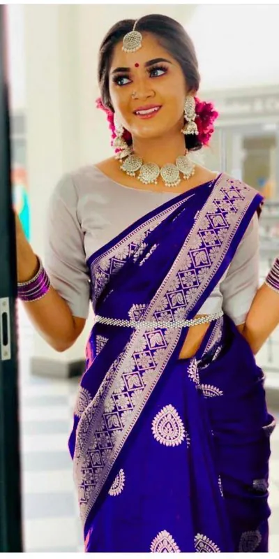 MS 437 Royal Blue Color Soft Lichi Silk Border And Rich Pallu Saree Casual, Party Wear, Wedding, Events, Etc. Expected Delivery 4-6 Working Days 1399/- | Designer Sarees, Sarees, Bollywood Sarees, Creative Sarees, Embroidered Sarees, Ethnic Saree, Modern Digital sarees, Party Wear Sarees