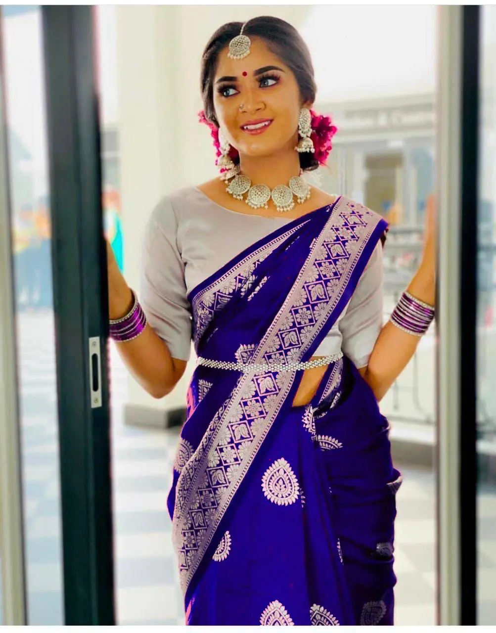 MS 437 Royal Blue Color Soft Lichi Silk Border And Rich Pallu Saree Casual, Party Wear, Wedding, Events, Etc. Expected Delivery 4-6 Working Days 1399/- | Designer Sarees, Sarees, Bollywood Sarees, Creative Sarees, Embroidered Sarees, Ethnic Saree, Modern Digital sarees, Party Wear Sarees