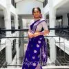 Fashionable Royal Blue Color Soft Lichi Silk Rich Pallu Saree