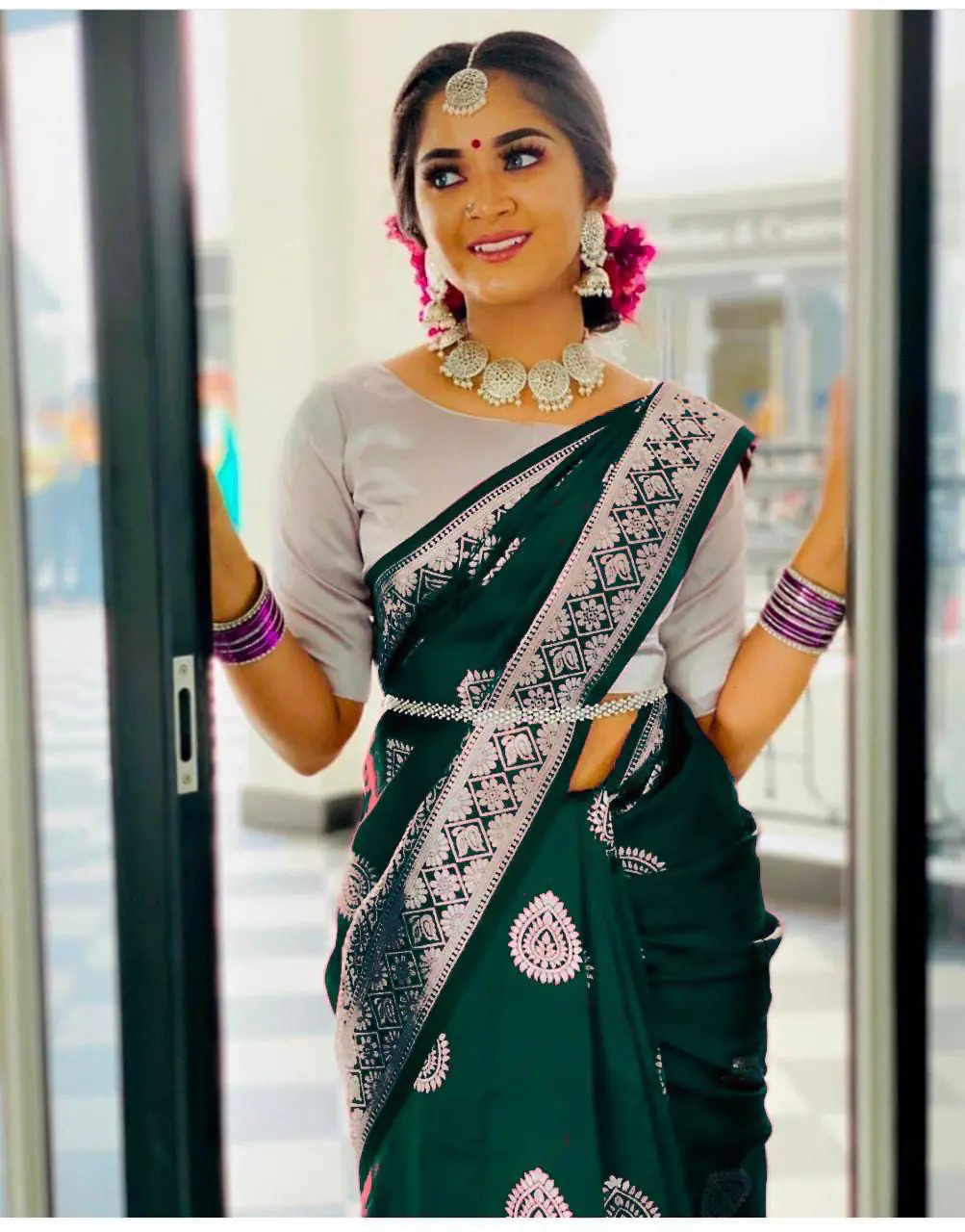 MS 437 Stone Green Color Soft Lichi Silk Border And Rich Pallu Saree Casual, Party Wear, Wedding, Events, Etc. Expected Delivery 4-6 Working Days 1399/- | Designer Sarees, Sarees, Bollywood Sarees, Creative Sarees, Embroidered Sarees, Ethnic Saree, Modern Digital sarees, Party Wear Sarees