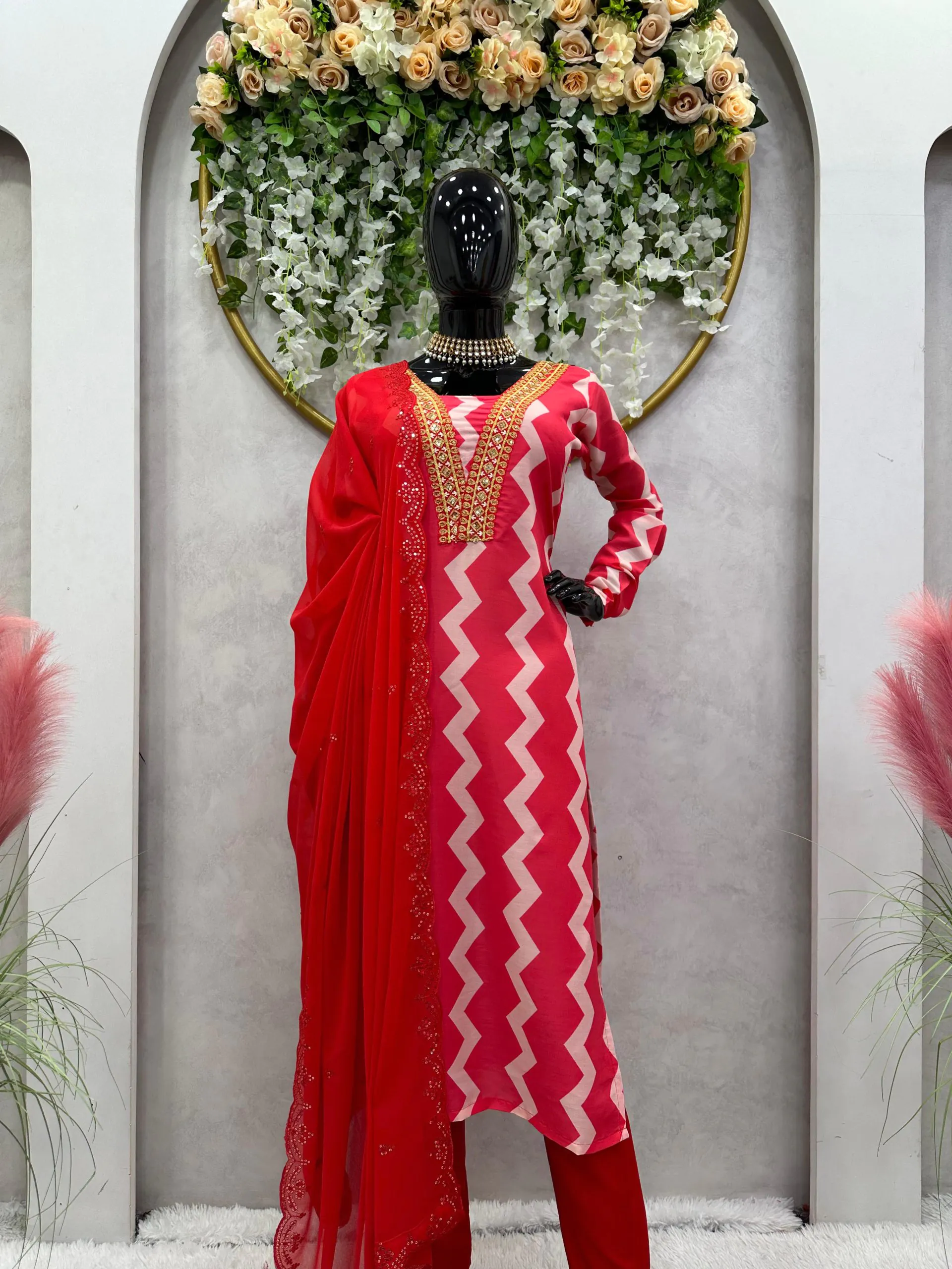 FC 5683 Pink Maslin Digital Print Thread Sequence Kurti thread Work Dupatta Wedding, Party, Festive, Events Etc. Expected Delivery 4-6 Working Days  @1849/- | Kurti, Bollywood Kurti, Creative Kurtis, Designer Kurti, Party Wear Kurti, Selfie Kurti