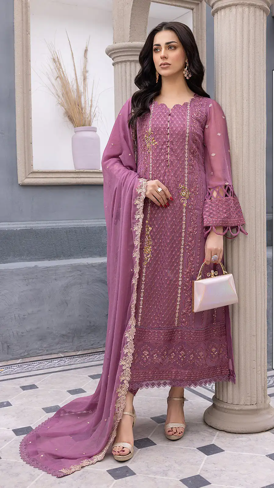 FC MARIA 1038 Purple  Color Heavy Georgette Embroidery Salwar Suit Wedding, Party, Festive events, etc.  Expected Delivery  4-6 Working Days @1949/- Only | Jump Suits, Salwar suit, Casual Suits, Creative suits, Designer Suits, Palazzo Suits, Party Wear Suits, Patiala Suits, Straight Suits