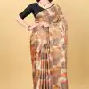 Graceful Peach Color Devsena Soft Silk Saree Digital Print Saree