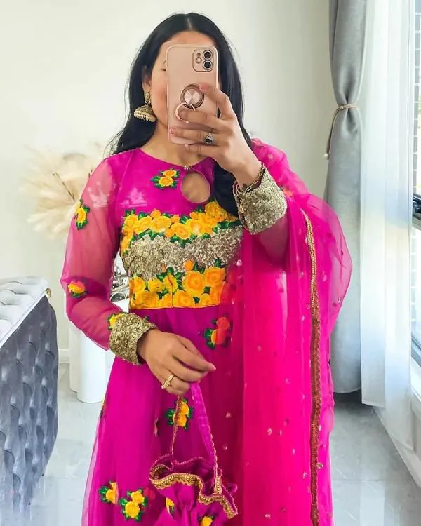 KD 1386 Pink Soft Net Thread With Sequence Salwar Suit Casual, Party, Wedding, Festive, Events Etc.  Expected Delivery  4-6 Working Days @2199/- Only | Jump Suits, Salwar suit, Casual Suits, Creative suits, Designer Suits, Palazzo Suits, Party Wear Suits, Patiala Suits, Straight Suits