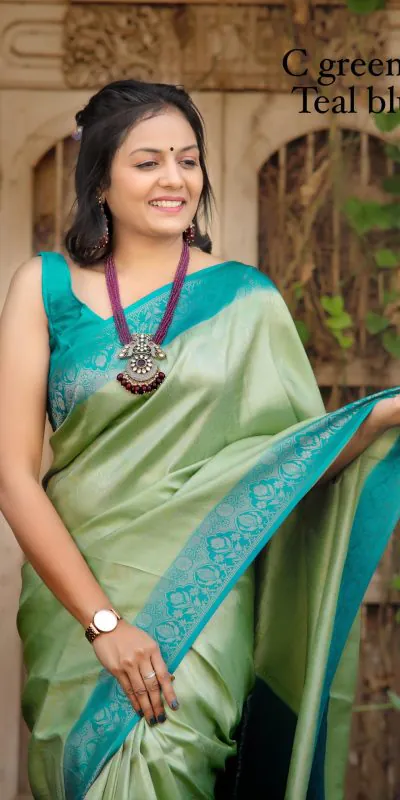 GK kanjivaram Green Color Soft Kanjivaram Silk Beautiful Rich Pallu Jacquard Saree Events Casual Wedding Festive. Expected Delivery  4-6 Working Days @1999/- | Designer Sarees, Sarees, Bollywood Sarees, Creative Sarees, Embroidered Sarees, Ethnic Saree, Modern Digital sarees, Party Wear Sarees