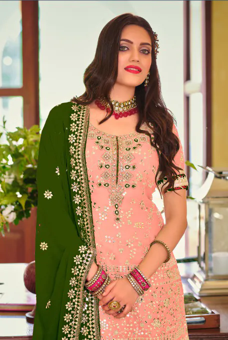 DS 1364 Light Pink Color Faux Georgette Embroidery Work Salwar Suit Wedding, Party, Festive, Events Expected Delivery 4-6 Working Days @ 2299/- | Jump Suits, Salwar suit, Casual Suits, Creative suits, Designer Suits, Palazzo Suits, Party Wear Suits, Patiala Suits, Straight Suits